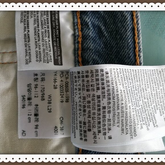 Levi’s® Men's 505™ 38 x 29 Regular Straight Fit Jeans Blue Wash NEW with Tag - Picture 11 of 12